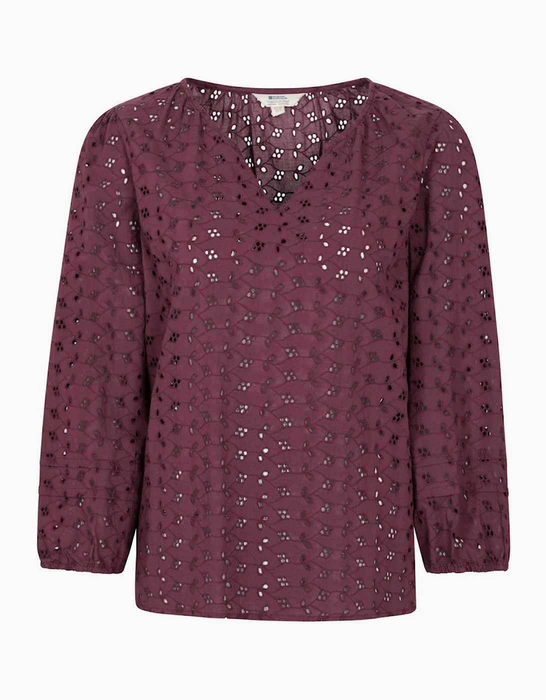 Mountain Warehouse Womens/Ladies Broderie Lightweight 3/4 Sleeve Casual Shirt, 5 of 4
