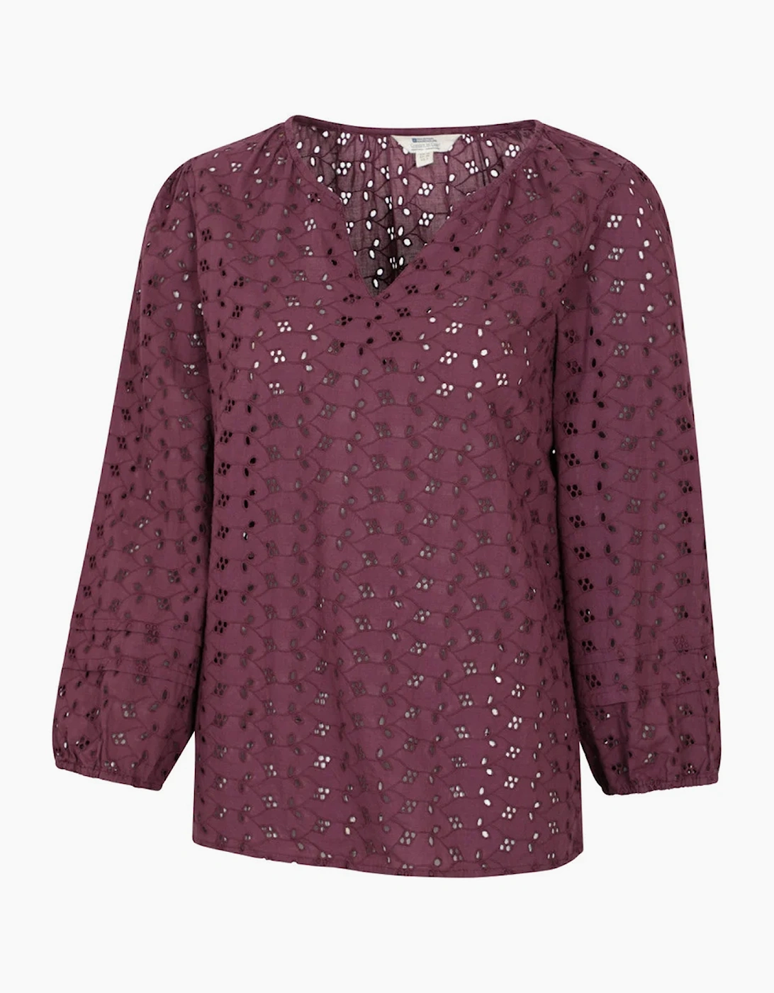 Mountain Warehouse Womens/Ladies Broderie Lightweight 3/4 Sleeve Casual Shirt