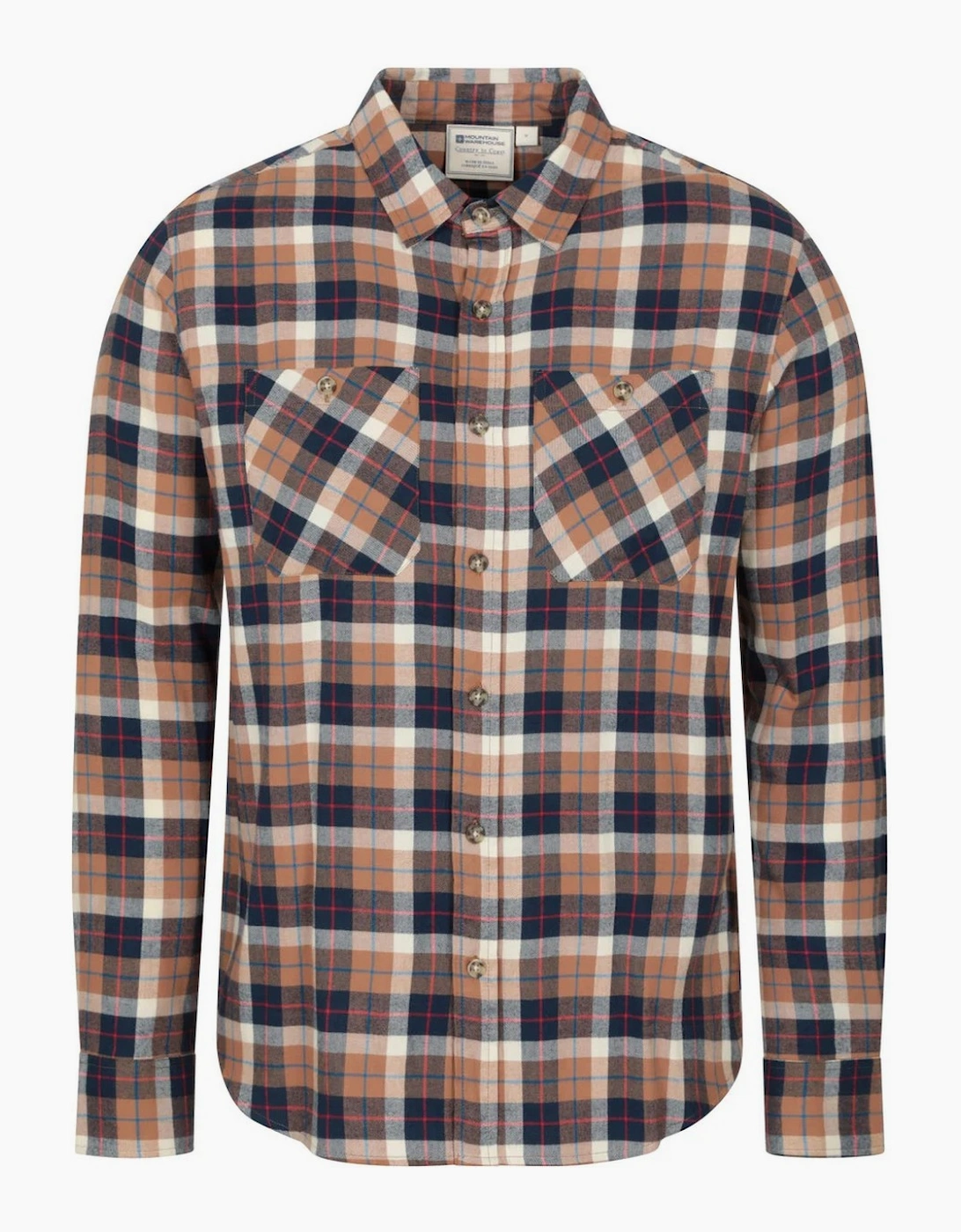Mountain Warehouse Mens Maine Flannel Long-Sleeved Shirt