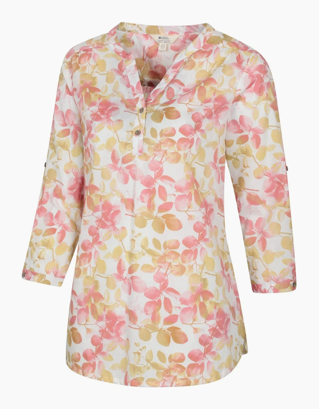 Mountain Warehouse Womens/Ladies Petra Leaf Print 3/4 Sleeve Blouse