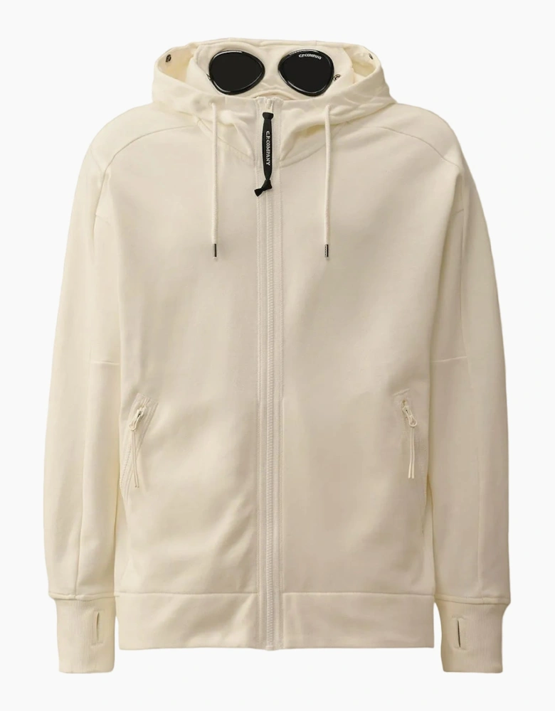Diagonal Raised Fleece Zipped Goggle Hoodie