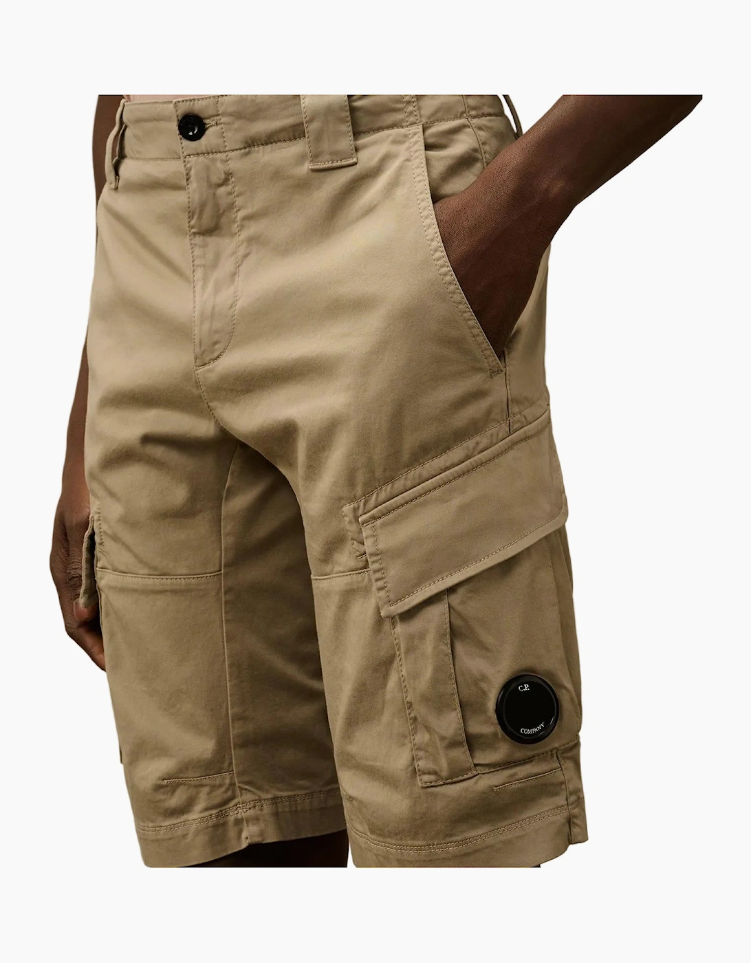 Satin Stretch Lens Cargo Shorts