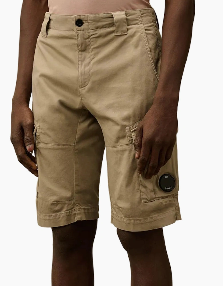 Satin Stretch Lens Cargo Shorts
