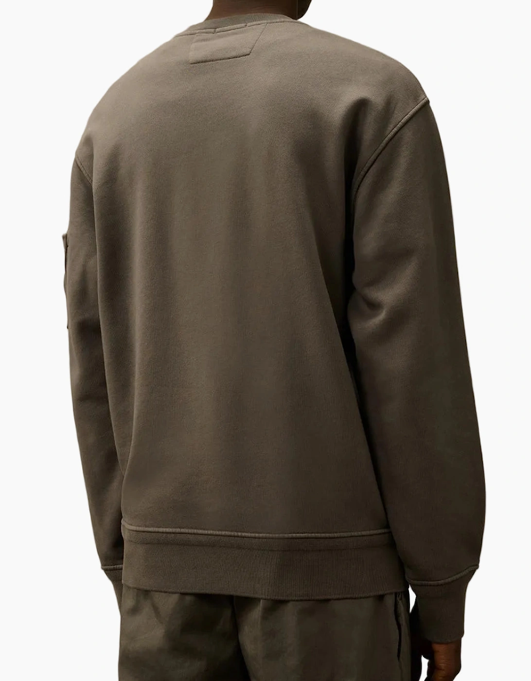 Diagonal Fleece Resist Dyed Lens Sweatshirt