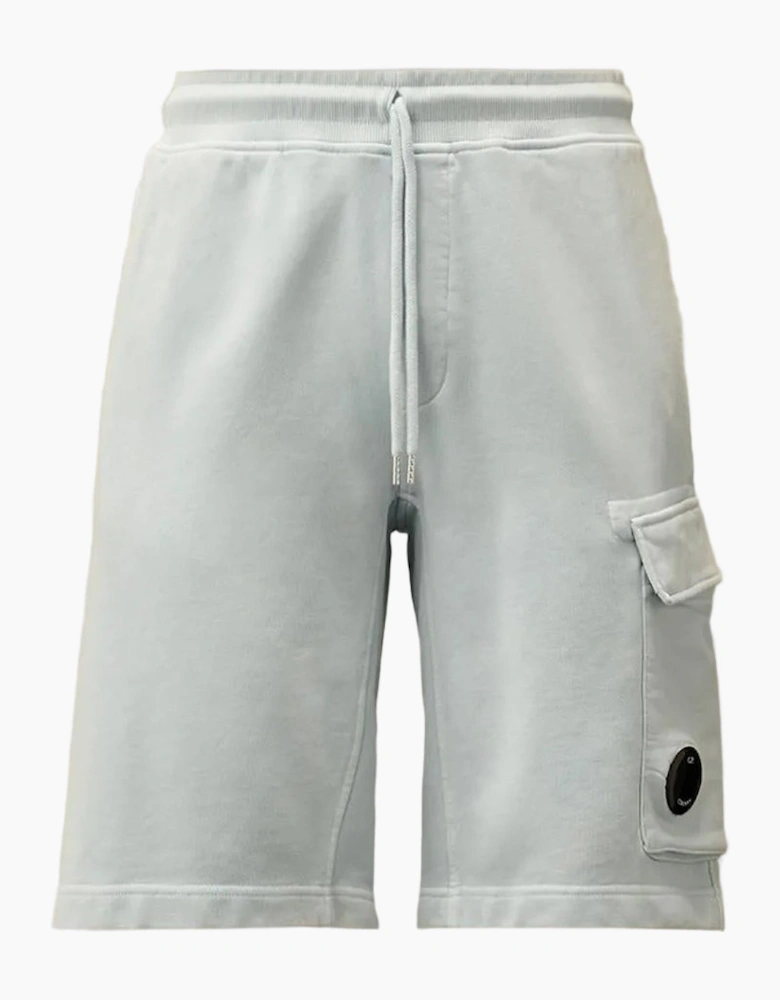 Cotton Diagonal Fleece Resist Dyed Lens Bermudas