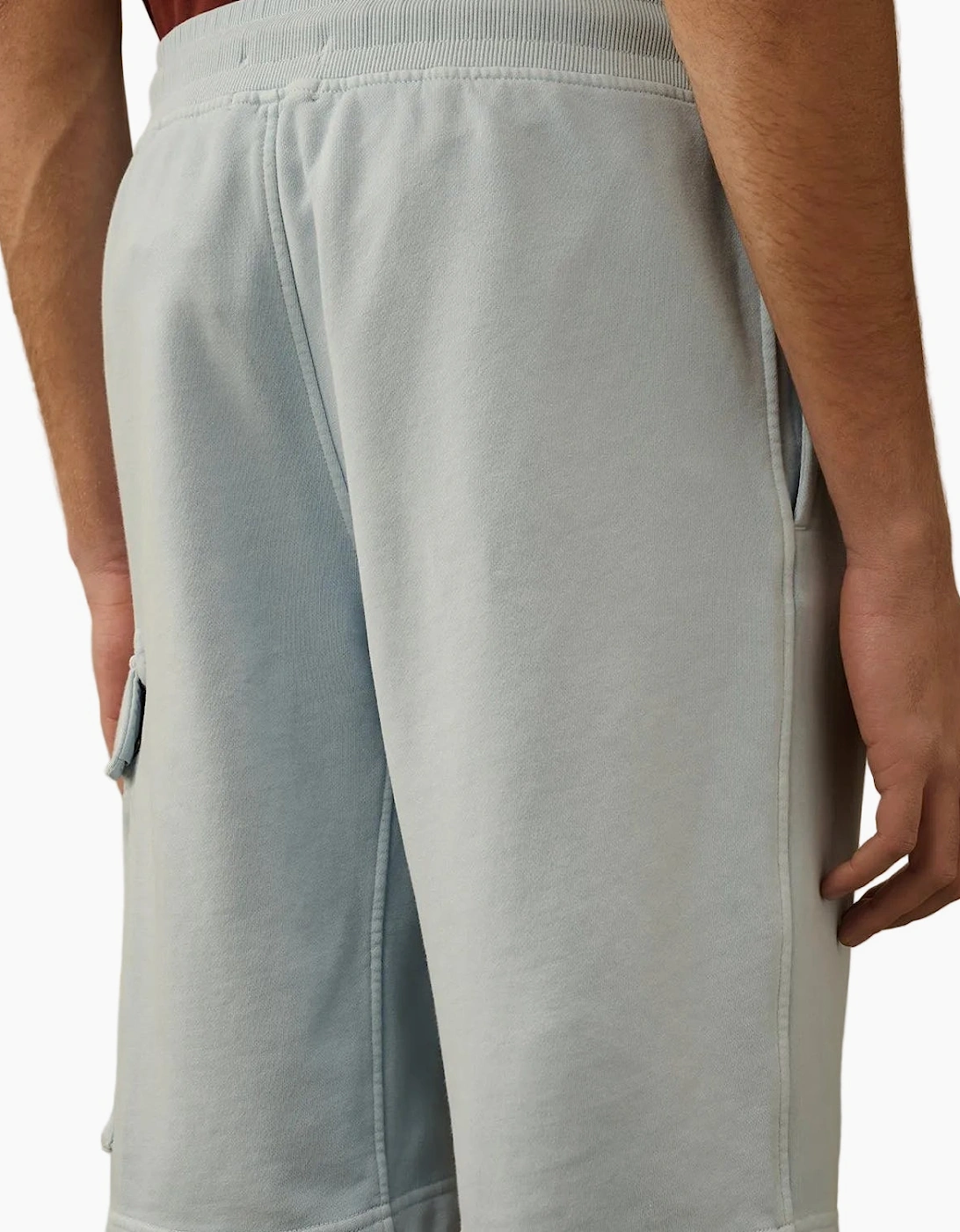 Cotton Diagonal Fleece Resist Dyed Lens Bermudas