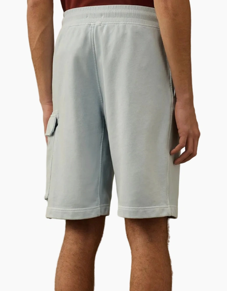 Cotton Diagonal Fleece Resist Dyed Lens Bermudas
