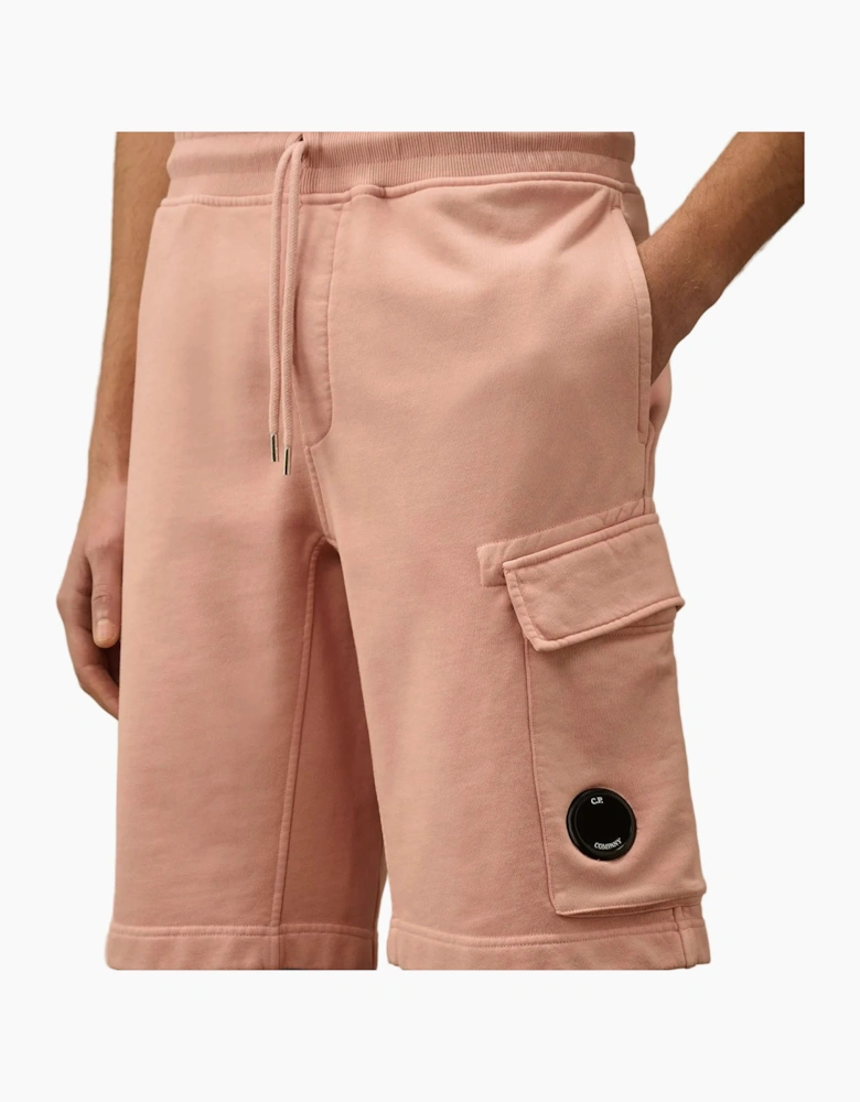 Cotton Diagonal Fleece Resist Dyed Lens Bermudas