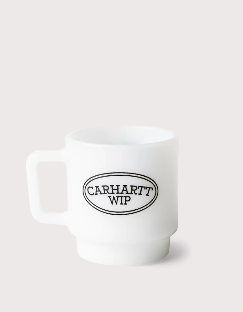 Hugging Cats Milk Glass Mug