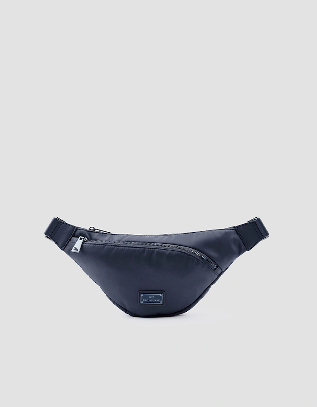 Men's Paul & Shark Milano Nylon Messenger Bag with Leather Bag - Navy - Size: ONE size