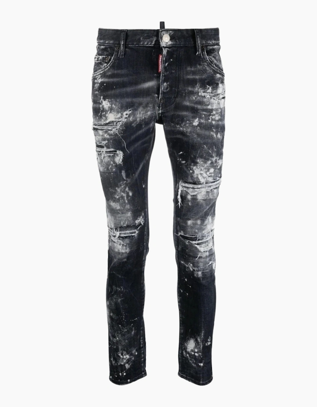 Dsquared2 Skater Jean Destroyed Paint Effect Black Jeans