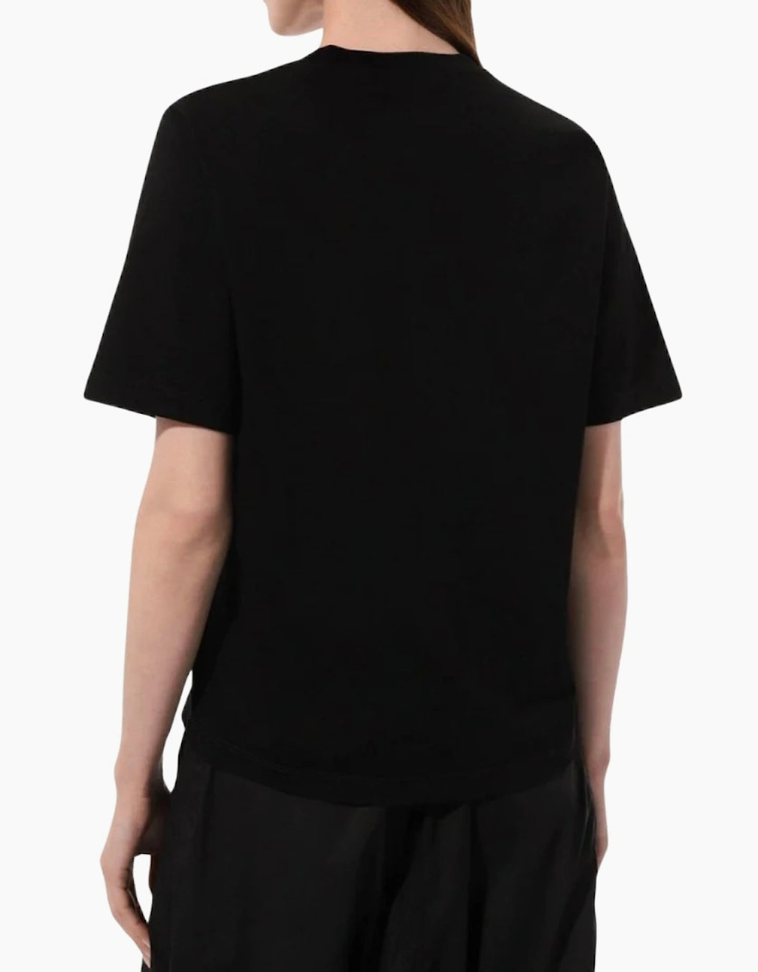 Dsquared2 Pixel Leaf Logo Print Crew Neck Black T-Shirt