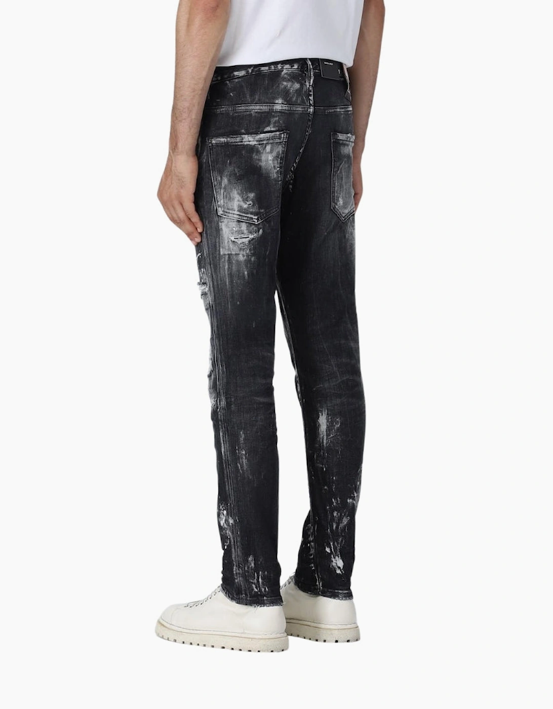 Dsquared2 Skater Jean Destroyed Paint Effect Black Jeans