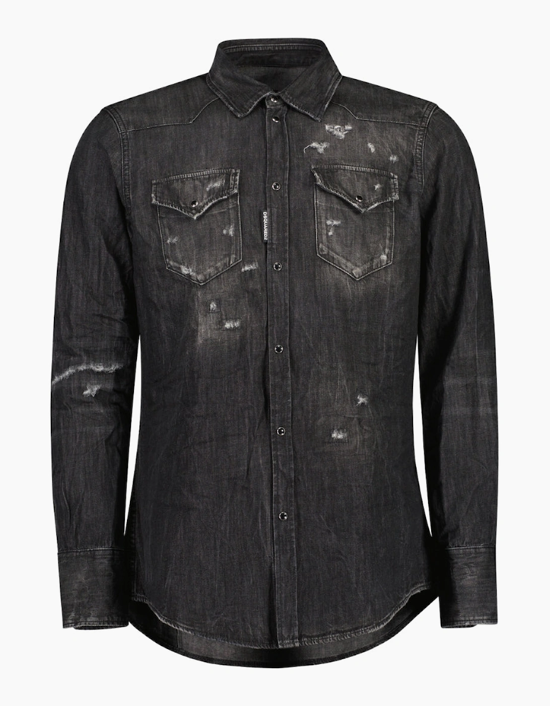 Dsquared2 Classic Western Worn Denim Black Shirt, 7 of 6