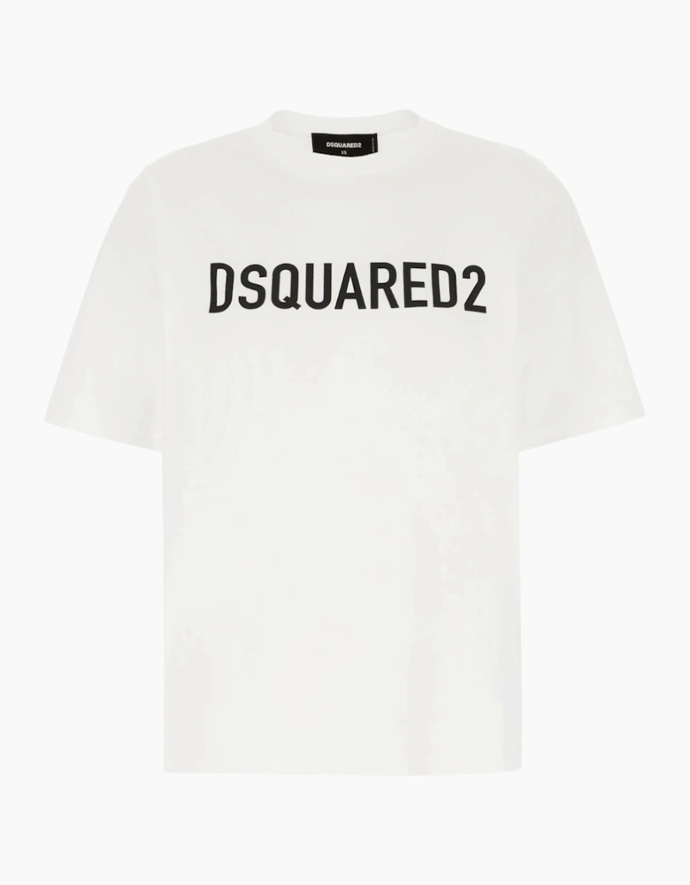 Dsquared2 Bold Logo Loose Fit White T-Shirt
