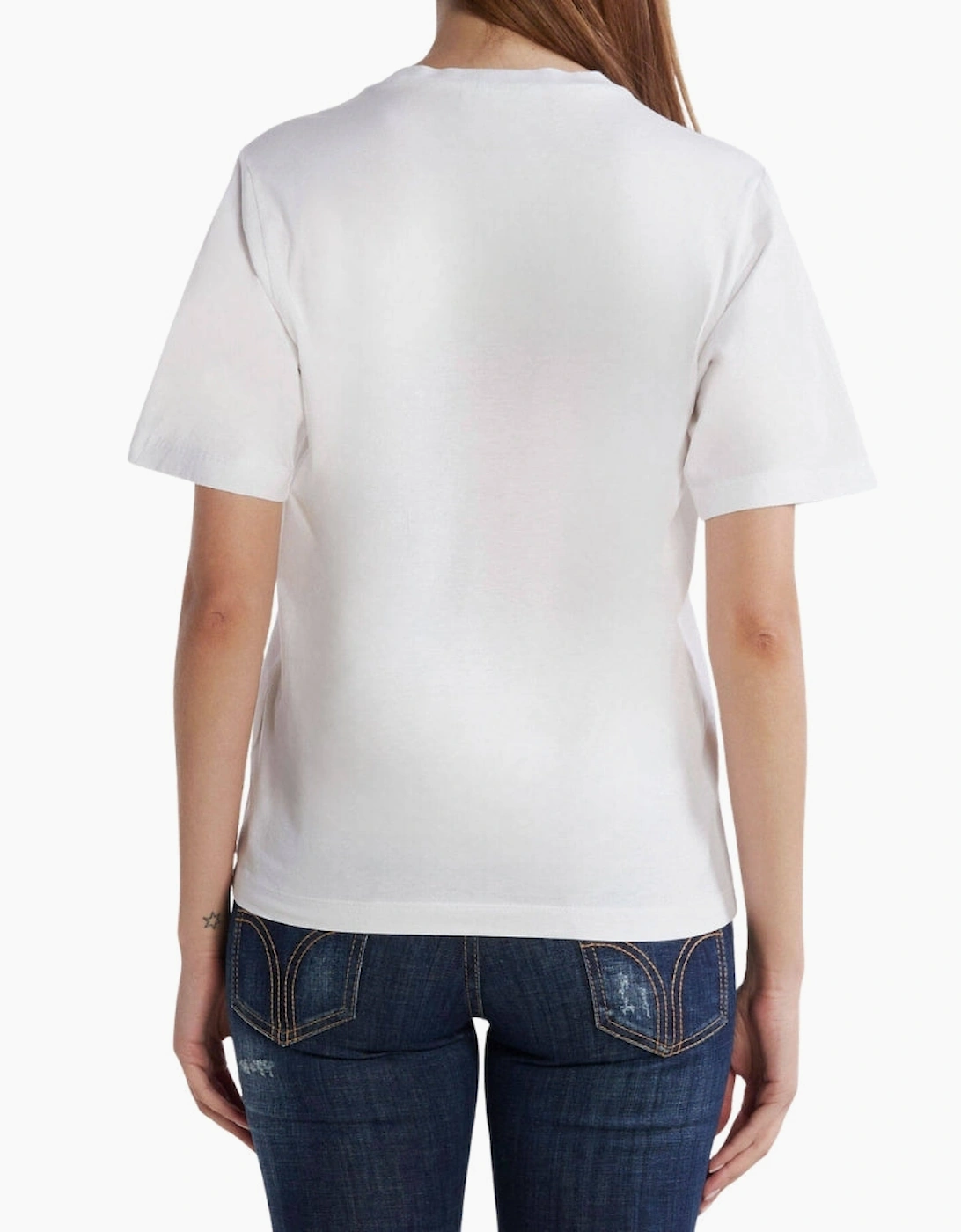 Dsquared2 Bold Logo Loose Fit White T-Shirt