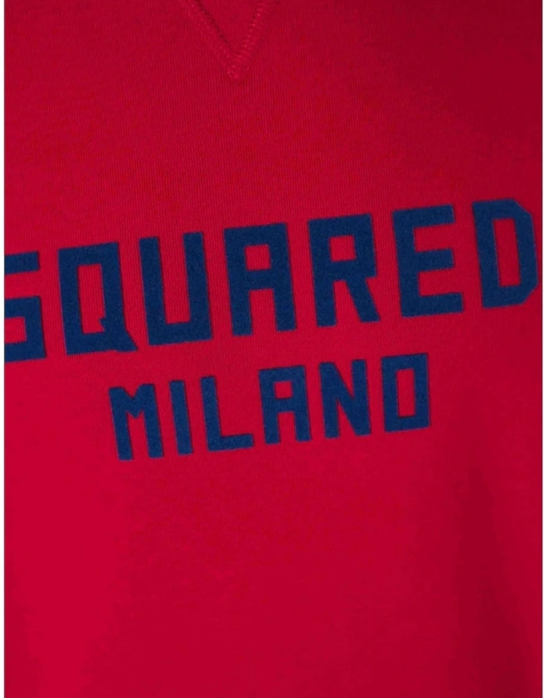 Dsquared2 Cool Fit Milano Crew Neck Red Jumper