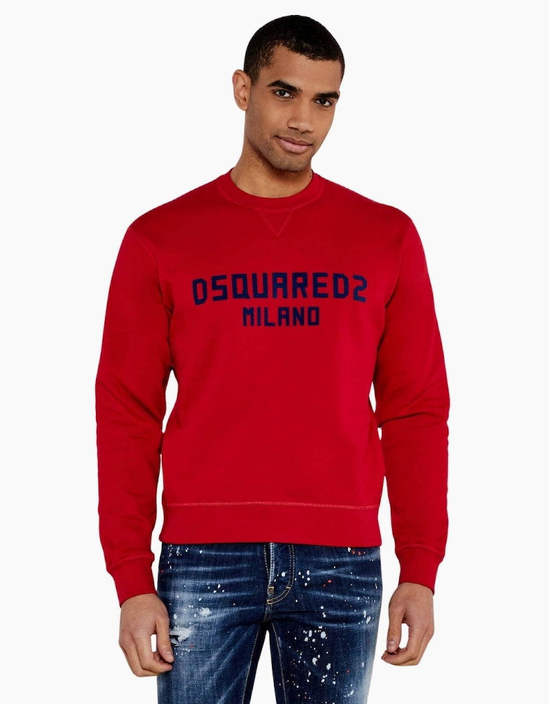 Dsquared2 Cool Fit Milano Crew Neck Red Jumper