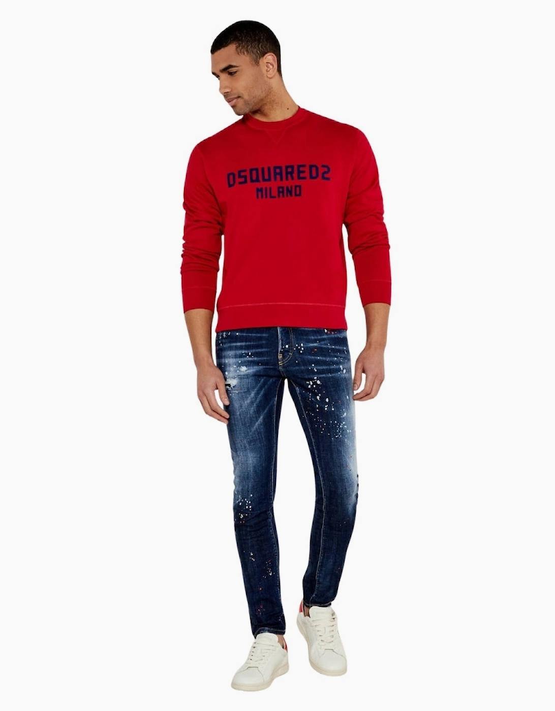 Dsquared2 Cool Fit Milano Crew Neck Red Jumper