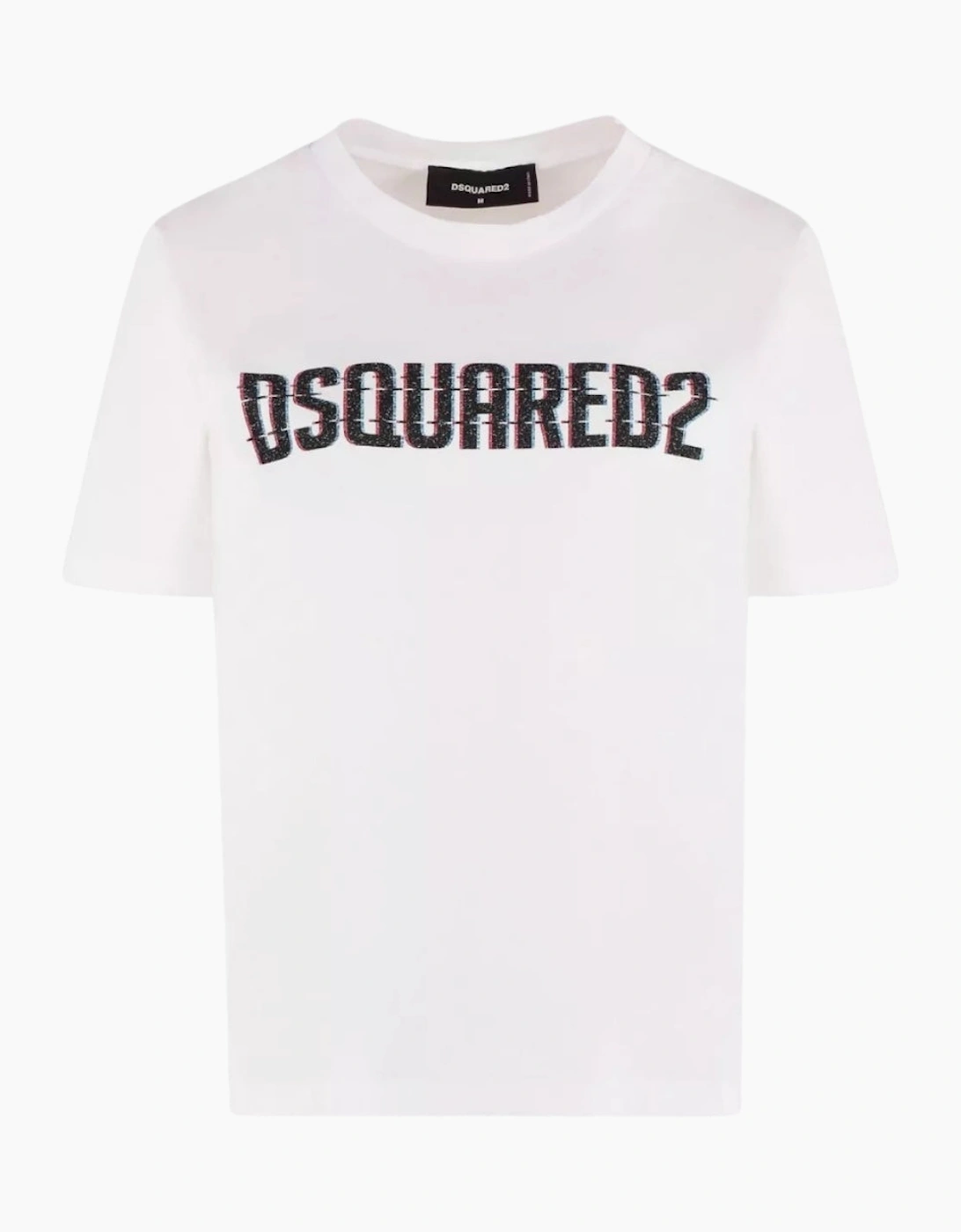 Dsquared2 Women's Dsquared2 Logo Print Crew Neck White T-Shirt