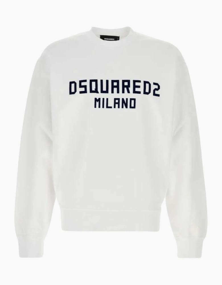 Dsquared2 Cool Fit Milano Crew Neck White Jumper