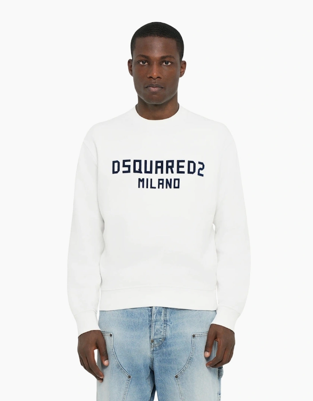 Dsquared2 Cool Fit Milano Crew Neck White Jumper