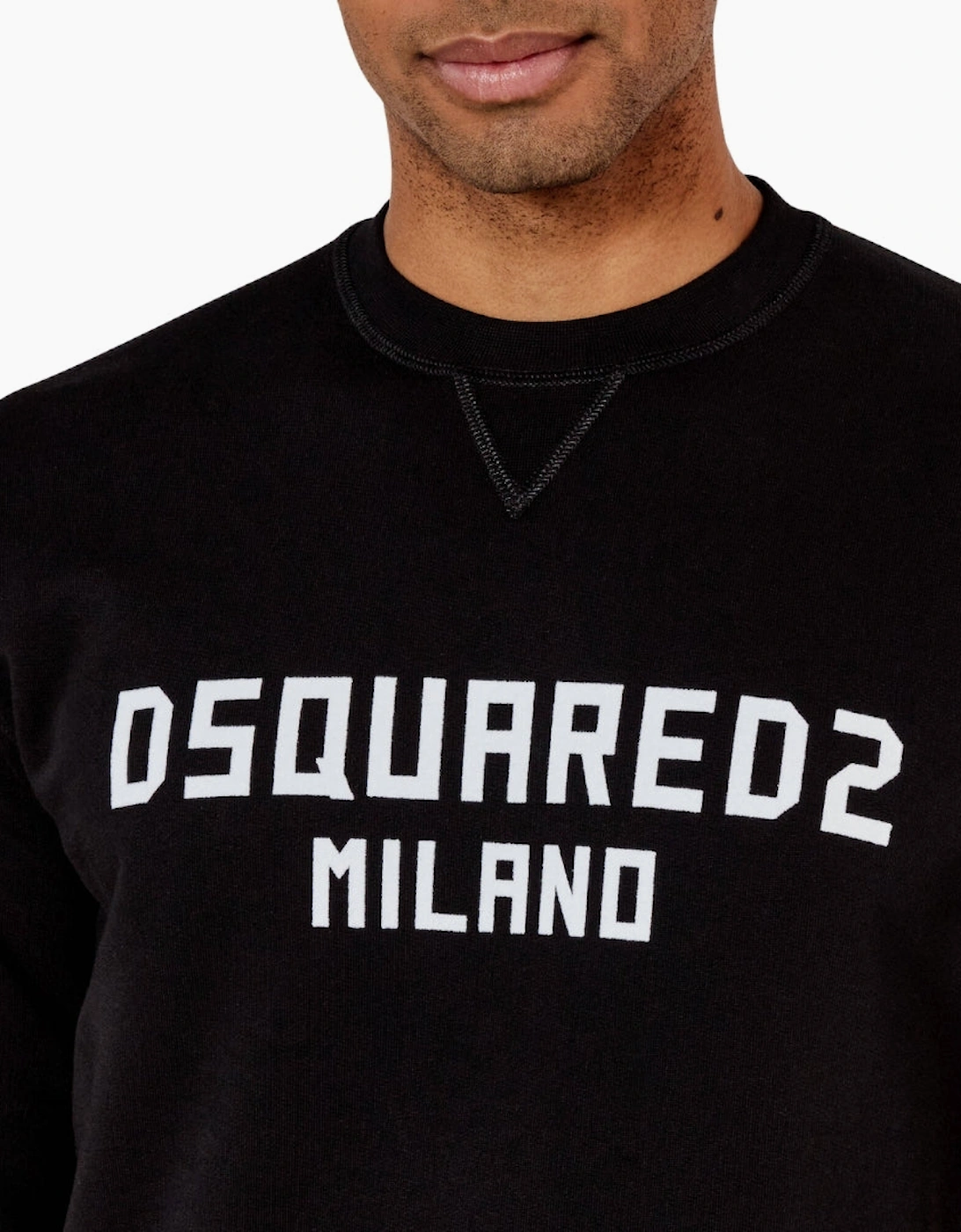 Dsquared2 Cool Fit Milano Crew Neck Black Sweatshirt