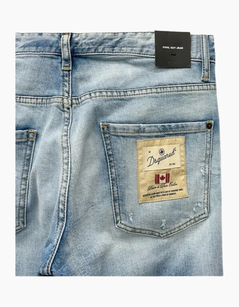 Dsquared2 Cool Guy Jean Dsetroyed Style Light Blue Jeans