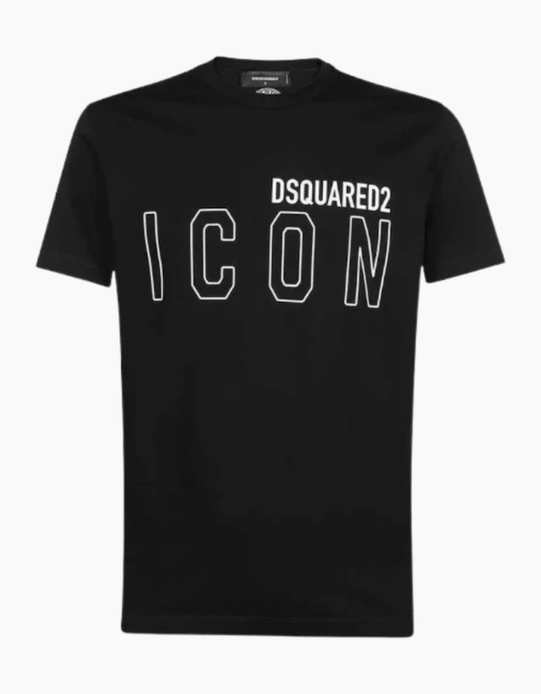 Dsquared2 Icon Outline Logo Black T-Shirt