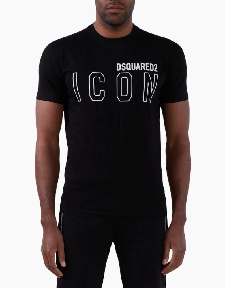 Dsquared2 Icon Outline Logo Black T-Shirt