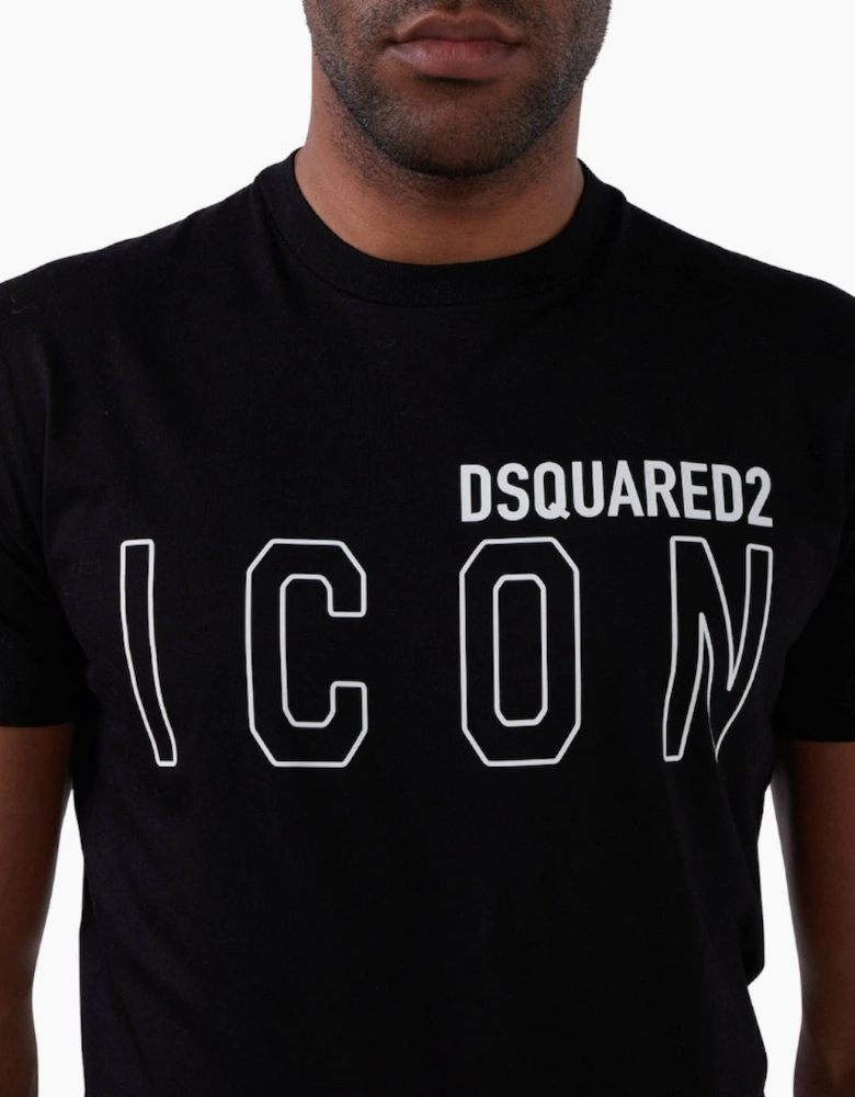 Dsquared2 Icon Outline Logo Black T-Shirt