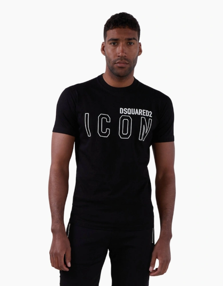 Dsquared2 Icon Outline Logo Black T-Shirt