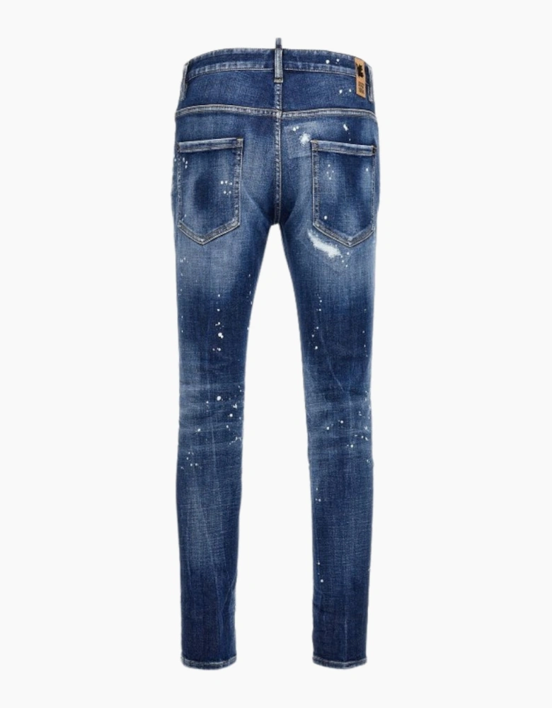 Dsquared2 Super Twinky Jean Reinforced Worn Denim Wash Blue Jeans