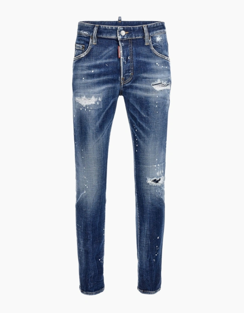Dsquared2 Super Twinky Jean Reinforced Worn Denim Wash Blue Jeans