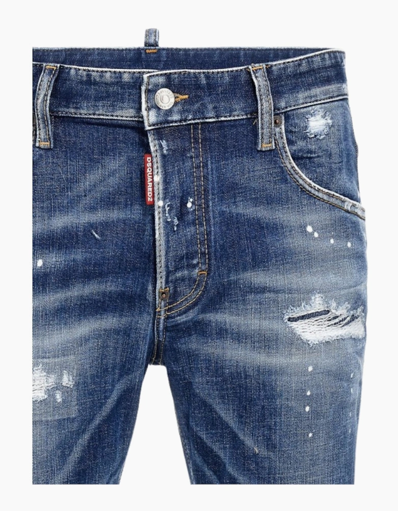 Dsquared2 Super Twinky Jean Reinforced Worn Denim Wash Blue Jeans