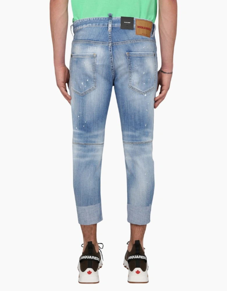 Dsquared2 Sailor Jean Destroyed Reinforced Denim Blue Jeans