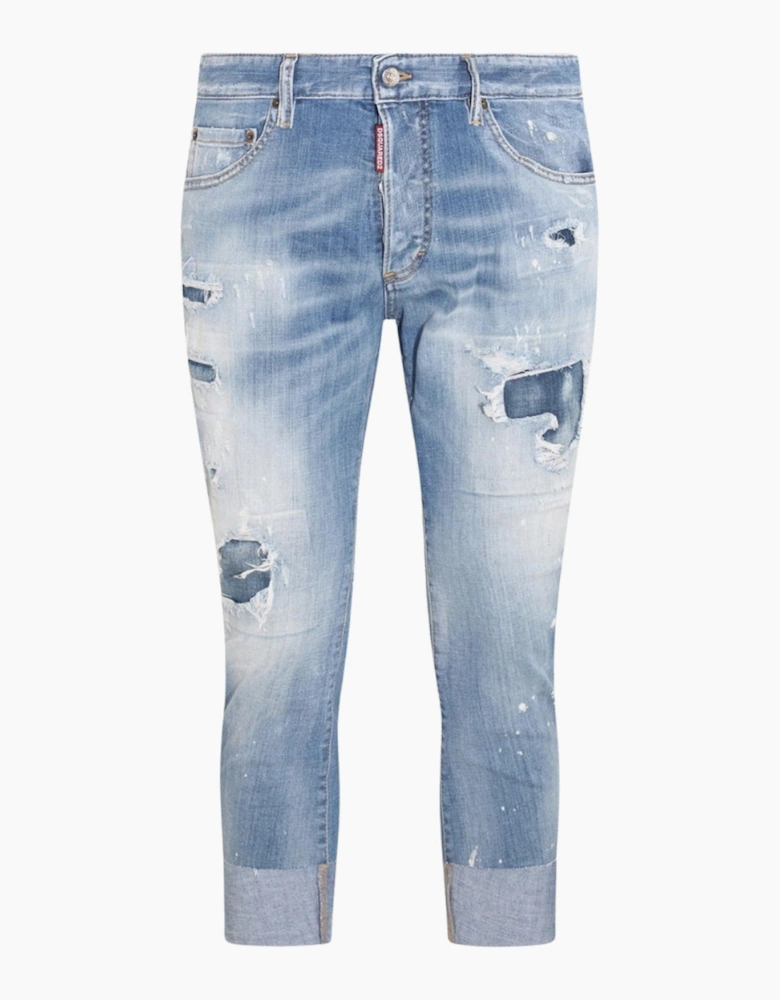 Dsquared2 Sailor Jean Destroyed Reinforced Denim Blue Jeans
