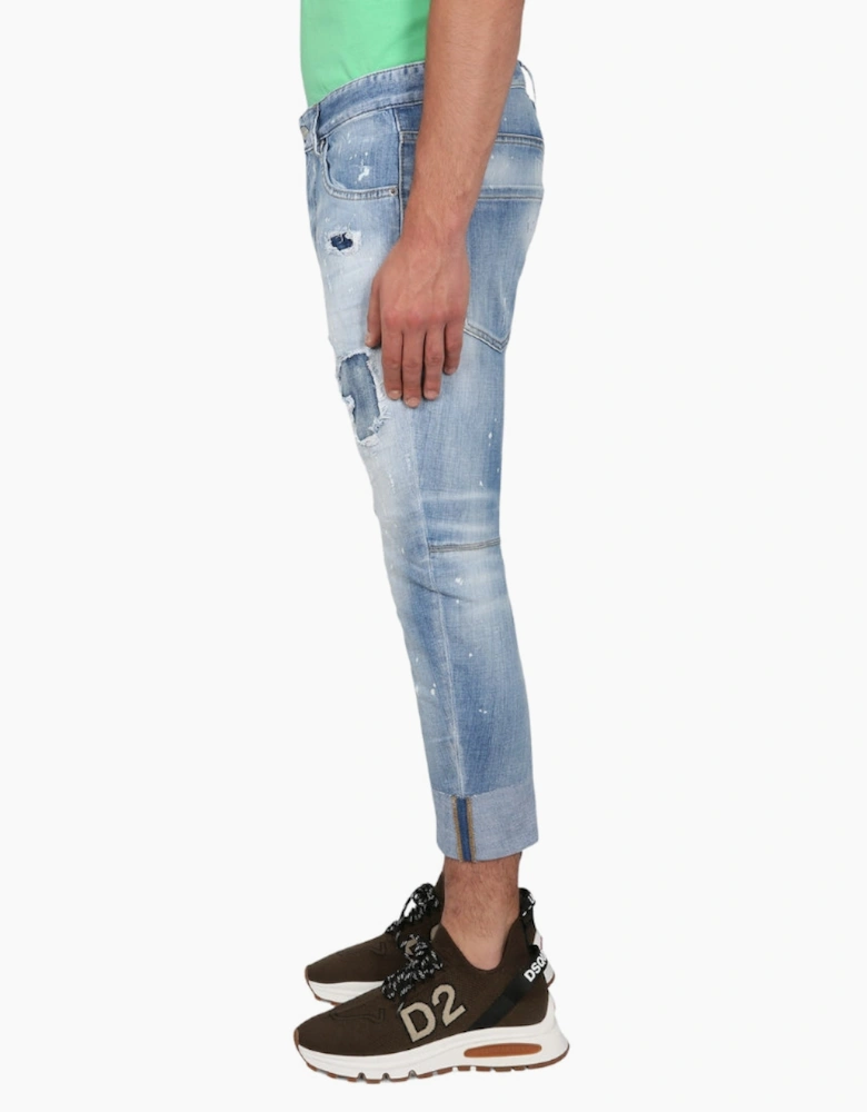 Dsquared2 Sailor Jean Destroyed Reinforced Denim Blue Jeans