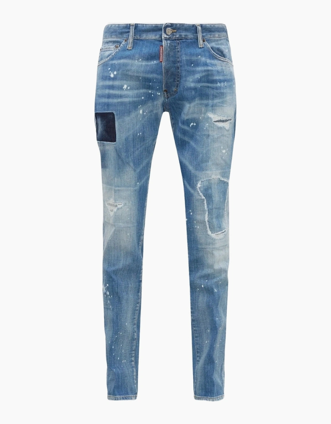 Dsquared2 Cool Guy Jean Patchwork Denim Blue Jeans, 9 of 8