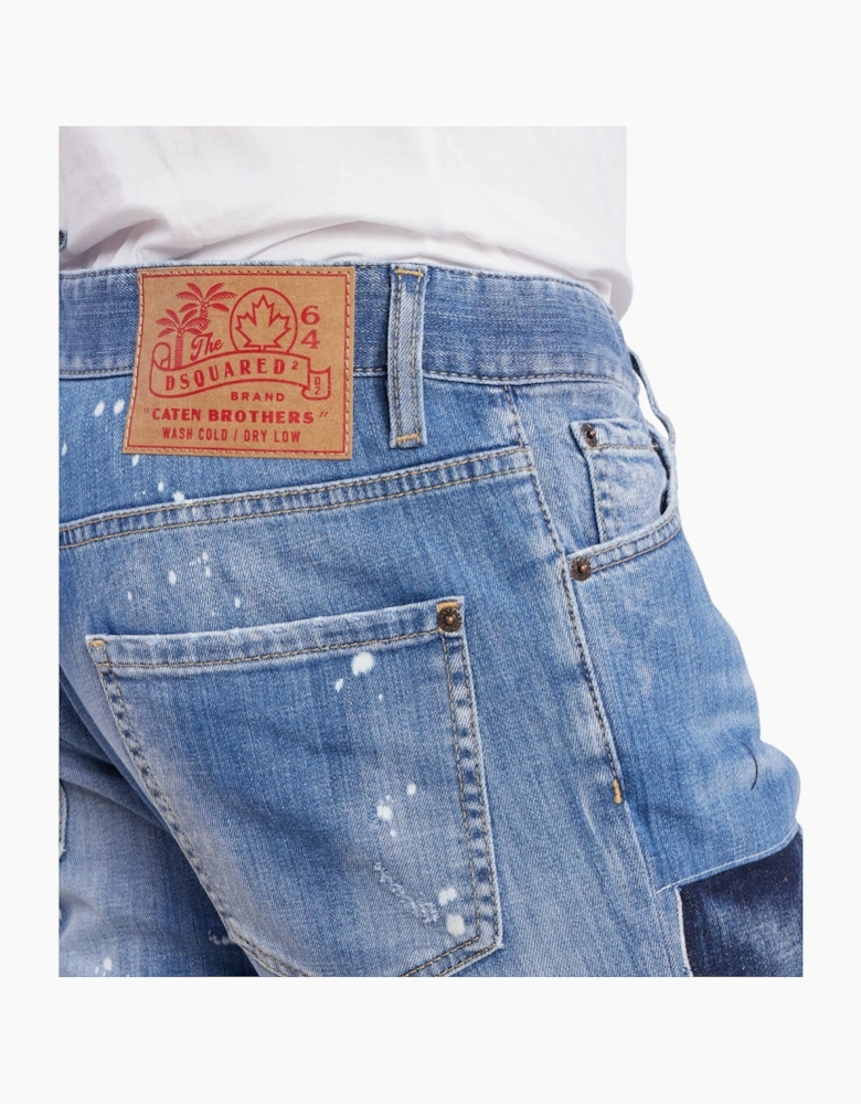 Dsquared2 Cool Guy Jean Patchwork Denim Blue Jeans