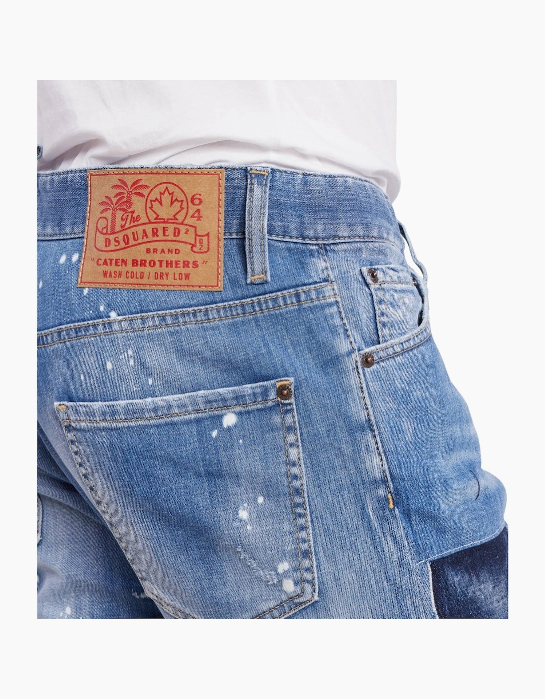 Dsquared2 Cool Guy Jean Patchwork Denim Blue Jeans