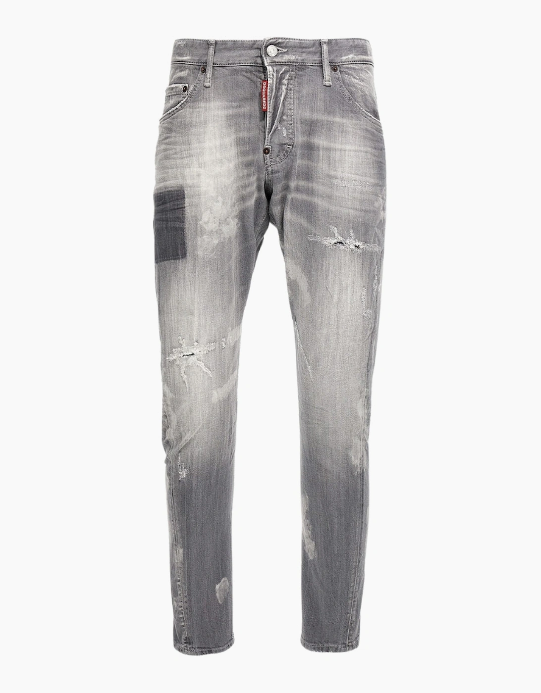 Dsquared2 Sexy Twist Jeans Worn Faded Style Grey Jeans