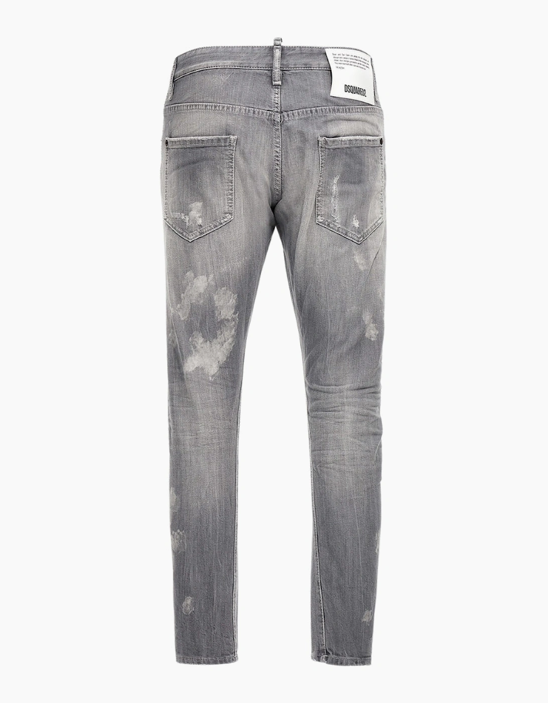 Dsquared2 Sexy Twist Jeans Worn Faded Style Grey Jeans