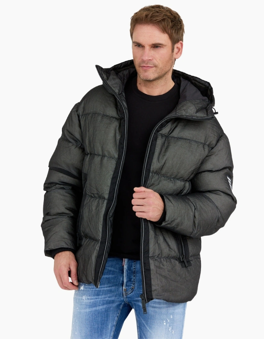 Dsquared2 Faded Black Puffer Down Jacket
