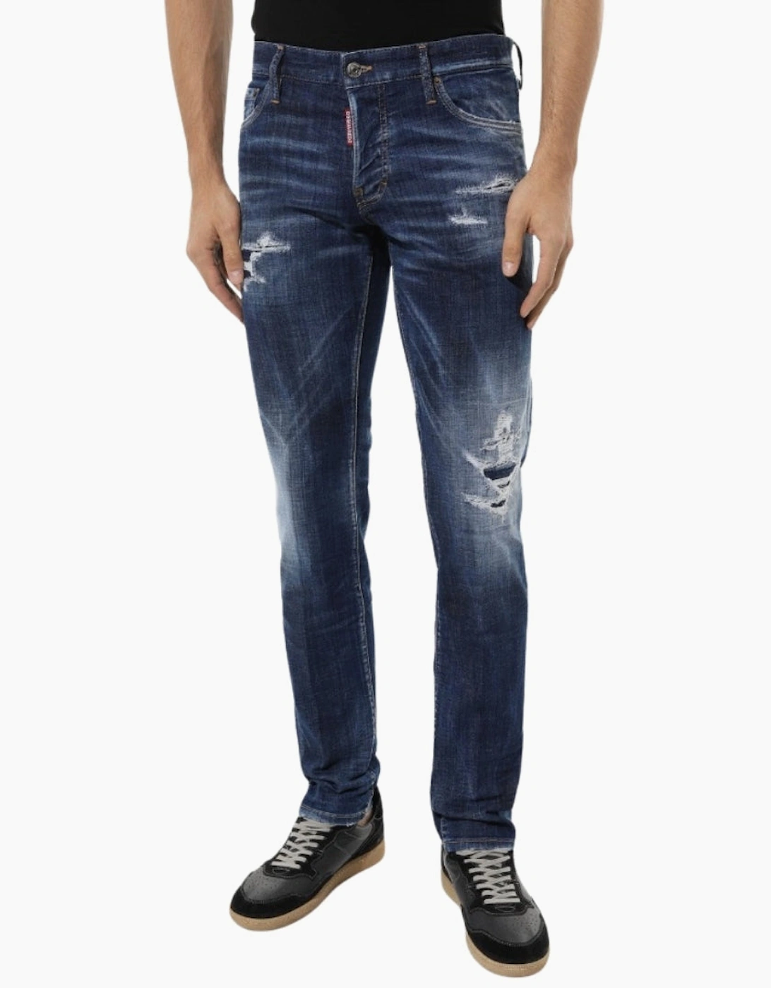 Dsquared2 Slim Jean Faded Worn Wash Blue Jeans