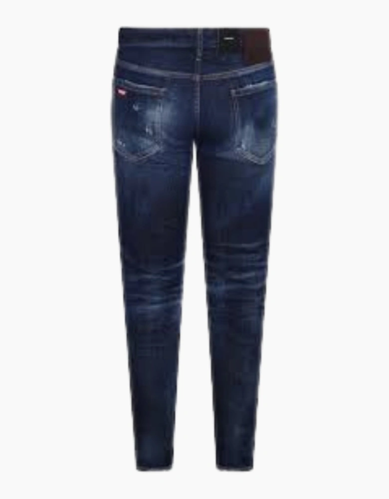 Dsquared2 Slim Jean Faded Worn Wash Blue Jeans