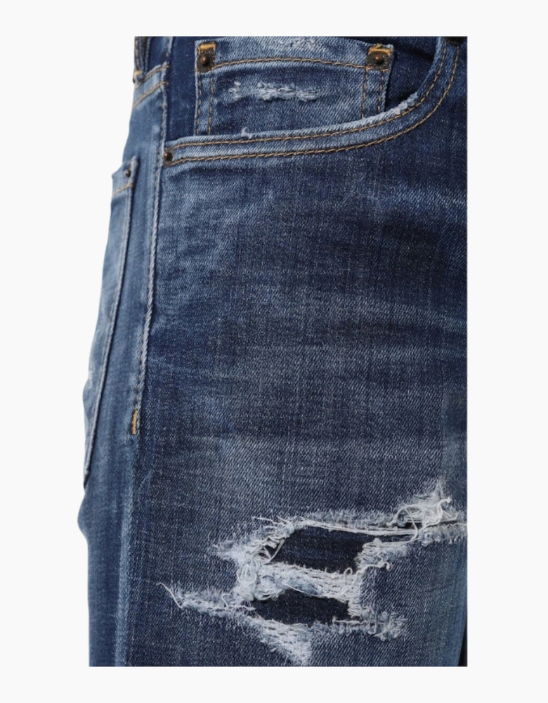 Dsquared2 Slim Jean Faded Worn Wash Blue Jeans
