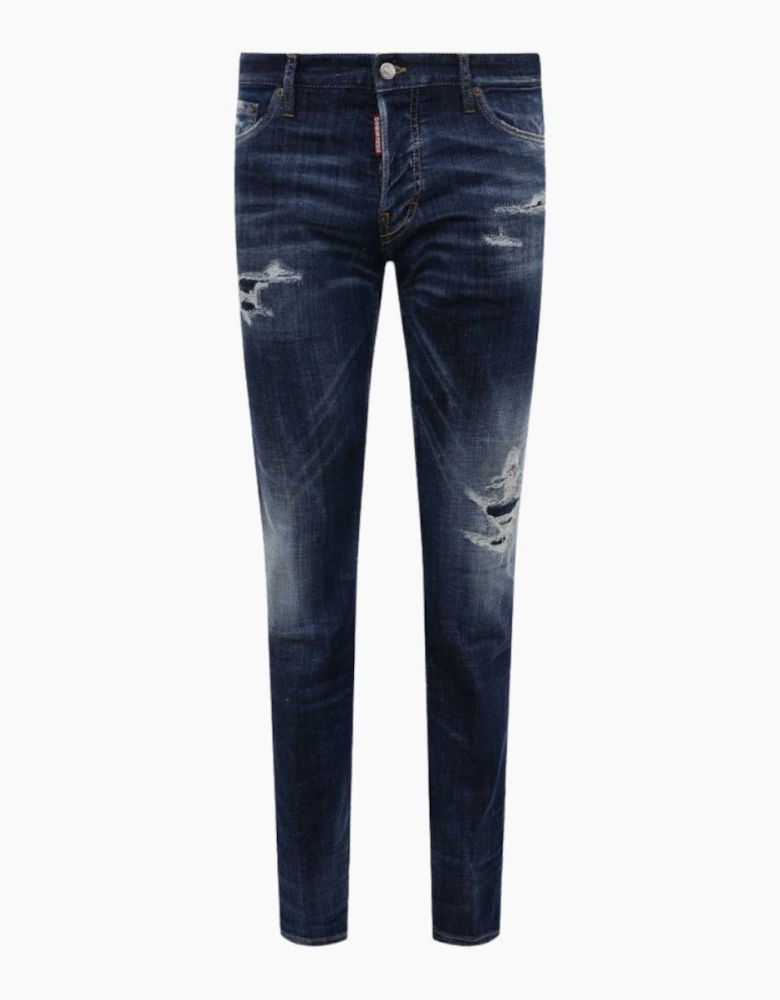 Dsquared2 Slim Jean Faded Worn Wash Blue Jeans