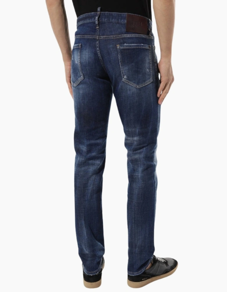 Dsquared2 Slim Jean Faded Worn Wash Blue Jeans
