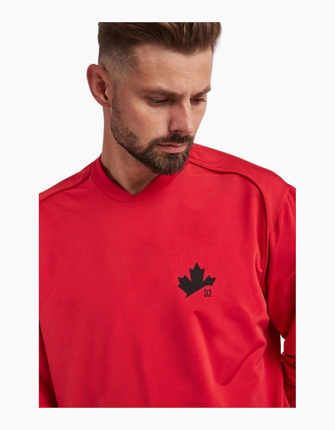 Dsquared2 D2 Maple Logo Red Sweater